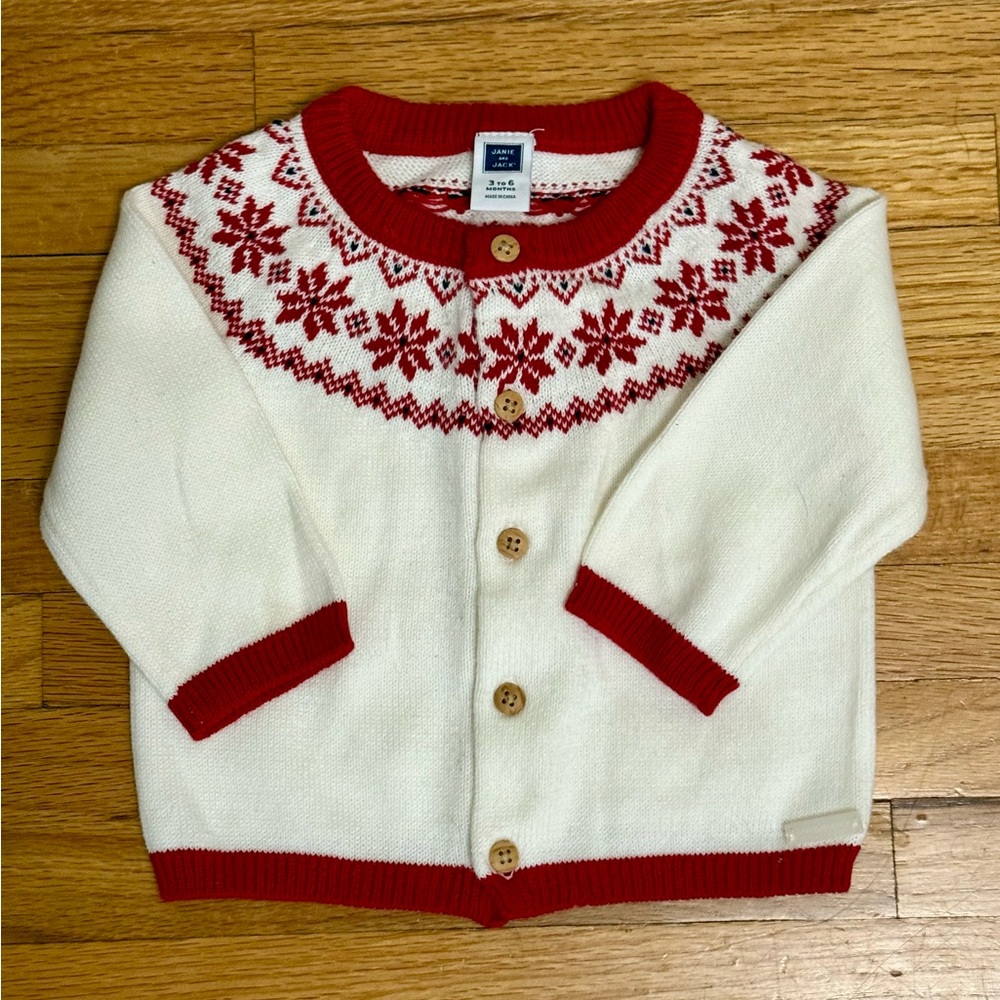 Janie and Jack Fair Isle Cardigan, 3-6M, NWOT